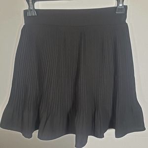 Galita Skort Pleated Black Skirt Sz M Mini Tulip Flare Under Shorts